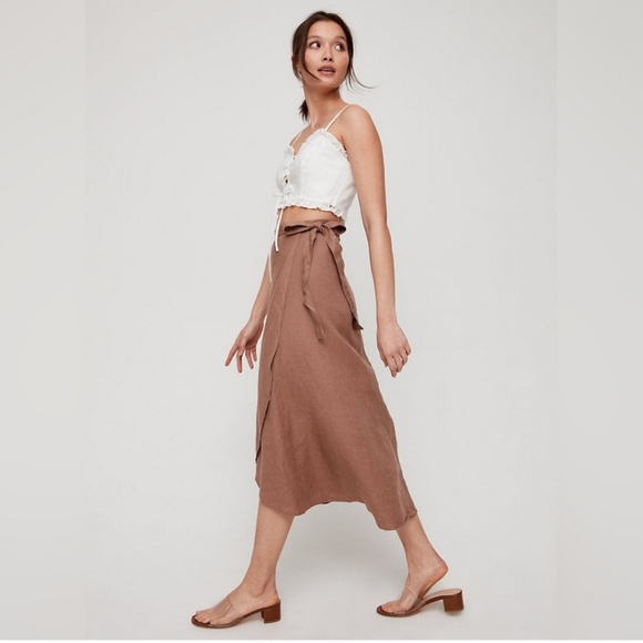 Wilfred 100%linen wrap skirt Eleta size S - Picture 9 of 13